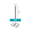 Dremel Accessory 9901 Tungsten Carbide Cutter Bit with Square Tip - 3.2 mm Multifunctional Cutting Bit for Rotary Multi Tool