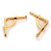 HIGHPOINT Side Rail Hinge with Stay Solid Brass 1 Pair
