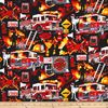 Timeless Treasures Rescue Firefighter Collage Fabric by The Yard