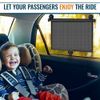 2PCS Retractable Car Side Window Shade for Baby Roller Visor Mesh Cover UV Block