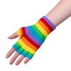Boland 01910 Fingerless Gloves Rainbow, Multicoloured, Standard Size
