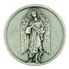Archangel Saint St Raphael Silver Tone Pocket Token with Prayer Back