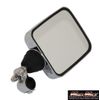 Truck Rear Shot Mirror Square TYPE2 Anti-Wrap Mirror Chrome Plated
