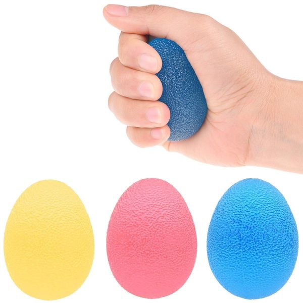 EX ELECTRONIX EXPRESS Egg Shaped Hand Exercise Balls, Includes Soft, Medium, and Firm Resistances