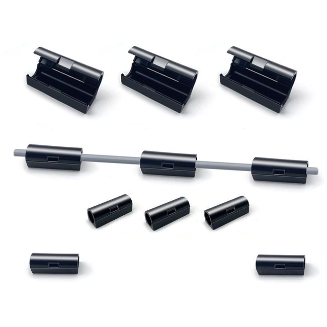 40 StüCk Schwarze Kabelhalter Kabelclips, Selbstklebend Schreibtisch KabelfüHrung, Kabel organizer Clip Kabelorganisation füR Kabelclips, Schreibtisch, BüRo Und Zuhause (01- Small)