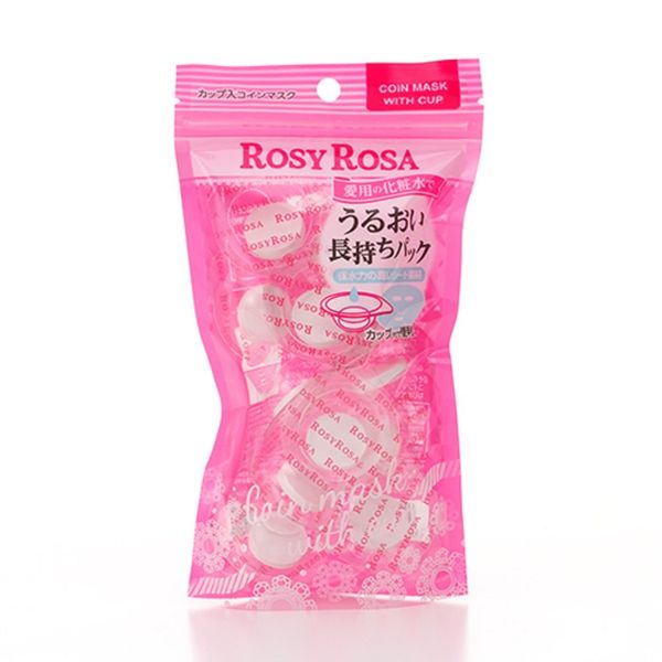 Rosy Rosa Coin Mask With Caps, 12 Pieces