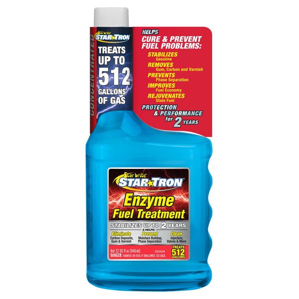 STAR BRITE Star Tron Enzyme Fuel Treatment - Concentrated Formula 32 Ounce - Treats 512 Gallons,Blue