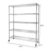 5-Tier Rolling Storage Rack - Adjustable, Heavy Duty & Metal Garage Rack