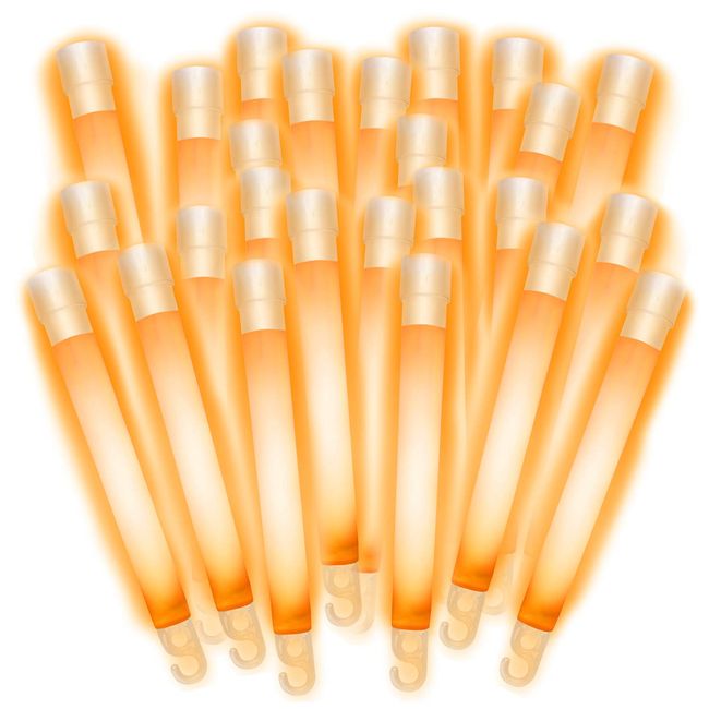 JOYme Flash MAX Chemical Light, Penlight, Set of 25 (Illumination Time: Approx. 12 - 18 hours), Orange