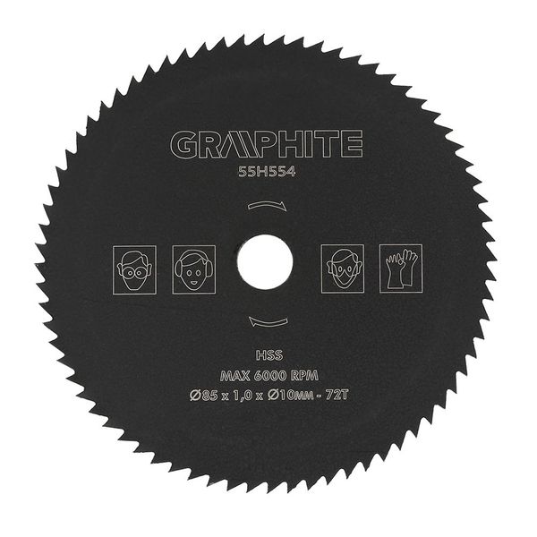 Cutting Disc 85 mm x 10 mm 72 T HSS Circular Saw Blade Woodworking Rotary Tool for Wood Metal Angle Grinder