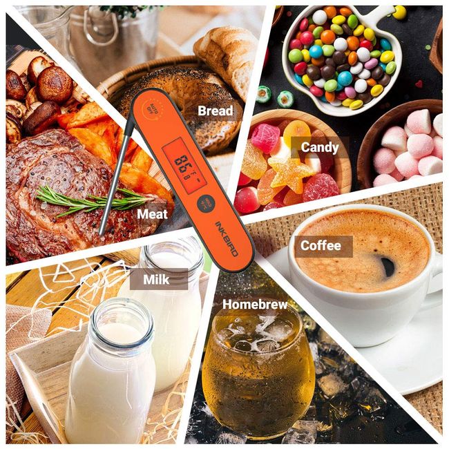 Waterproof Digital Instant Read Meat Thermometer Food Turkey Cooking  Kitchen Thermometer with Magnet