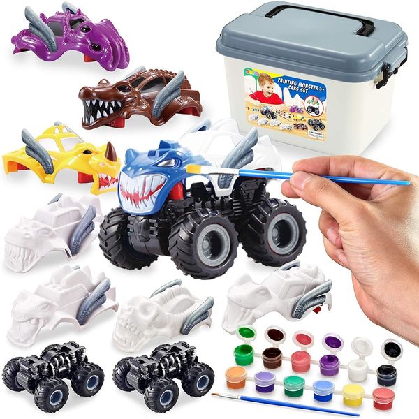 Kids Craft Kit Build & Paint Your Own Monster Car Art & Craft Kit DIY Toy