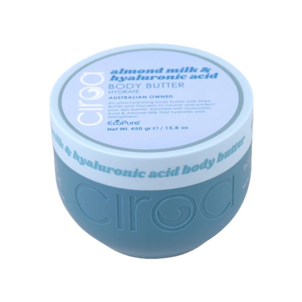 Ciroa Ultra-Hydrating Body Butter With Shea Butter And Glycerin Almond Milk And Hyaluronic Acid 15.8 oz