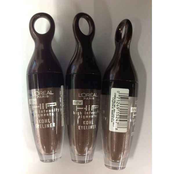 3 X L'Oreal HiP Kohl Eye Liner BROWN #803 NEW.