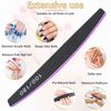 Nail Files, Professional Nail File,12PC 100/180 Grit Double-Sided Emery Board Nail File Set, Washable Nail Files Tools for Manicure (Black)