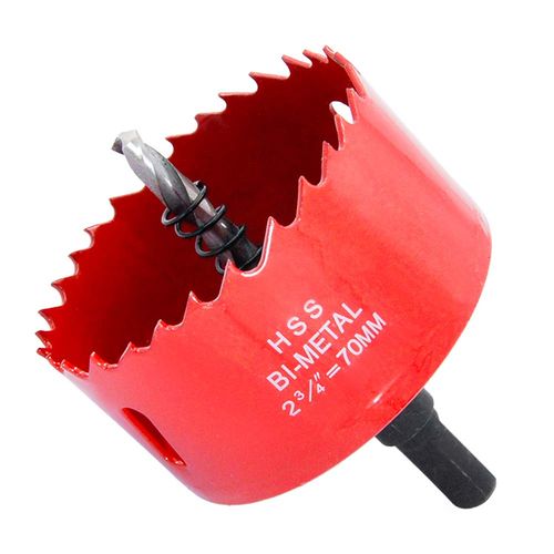 TIDEWAY-JP Hole Saw, Bi-Metal, Drilling, Drill Bit, Cutting Tool For Iron, Aluminum, Drywall, Plastic, Wood etc., Cutting Diameter 2.8 inches (70 mm)