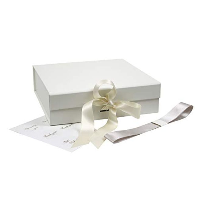 Pale Pink A5 Deep Gift Boxes with changeable ribbon