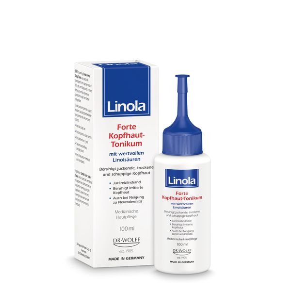 Linola Forte Kopfhaut-Tonikum - 100 ml | Kopfhautpflege bei juckender, trockener und schuppiger | Lindert Juckreiz und leichte Entzündungen | auch bei Neigung zu Neurodermitis geeignet