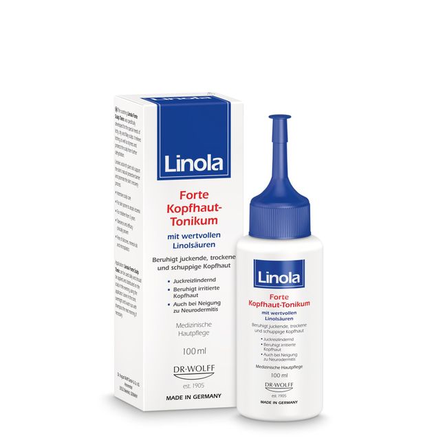 Linola Forte Kopfhaut-Tonikum - 100 ml | Kopfhautpflege bei juckender, trockener und schuppiger | Lindert Juckreiz und leichte Entzündungen | auch bei Neigung zu Neurodermitis geeignet