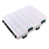 Nikou Tackle Box - 12 Compartments Plastic Tackle Storage Box Lure Case Tackle Box Double-Sided Storage Case