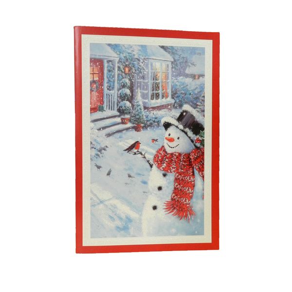 American Greetings Snowy Snowman Christmas Cards With Glitter 6 Pack