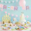 Unique Party 58375 Fairy Princess Round Dinner Plates | 9" | 8 Pcs, Solid, Multicolor, 23 cm