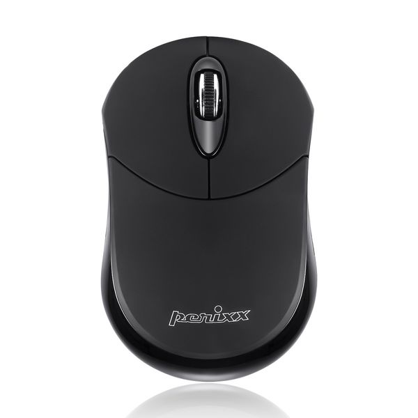 Perixx Perimice-802 Mini Wireless Bluetooth Mouse, Portable Small 3 Buttons Optical Mouse for Laptop Android Tablet PC, Works without USB Receiver, Black