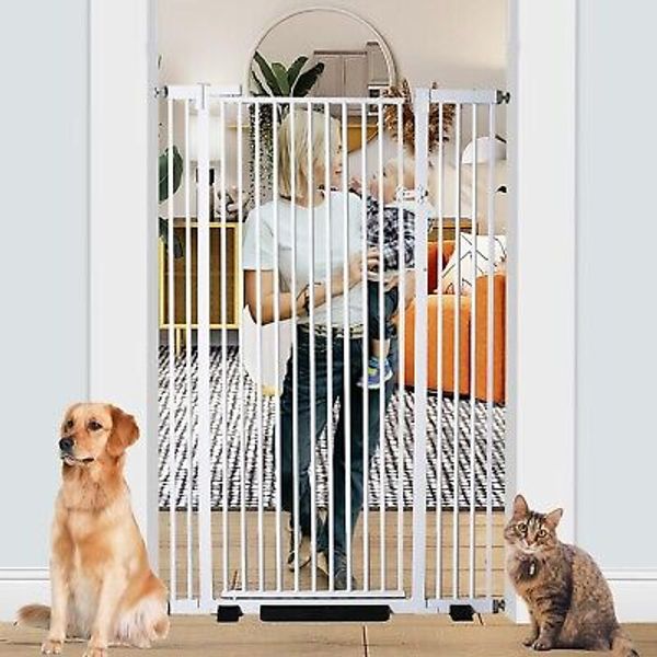 59 inch Extra Tall Cat Pet Gate Baby Gate Adjustable 29.13" and 42.08" Wide P...