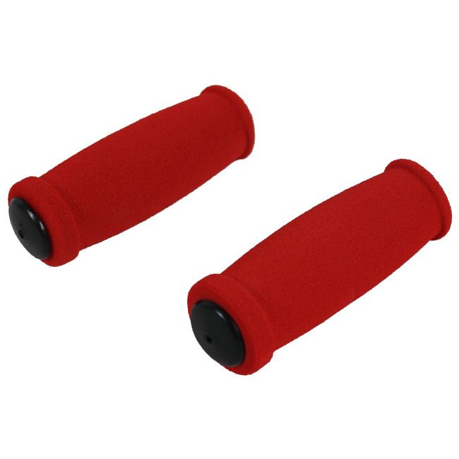 Kick Push New Replacement Handle Grips for Razor Scooter - Foam Grip for Handlebar (Red)