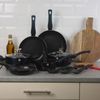 Blaumann 8 Pcs Cookware Pots Pans Set with Soft Touch Handles & Kitchen Tool Set (Aquamarine)