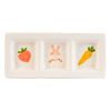 Nicola Spring Easter Bunny Snack Plate - Hand Painted Buffet Party Serveware Tableware - 31cm - White