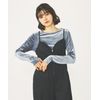 Milkfed Women's Casual VELOUR L/S TOP, gray