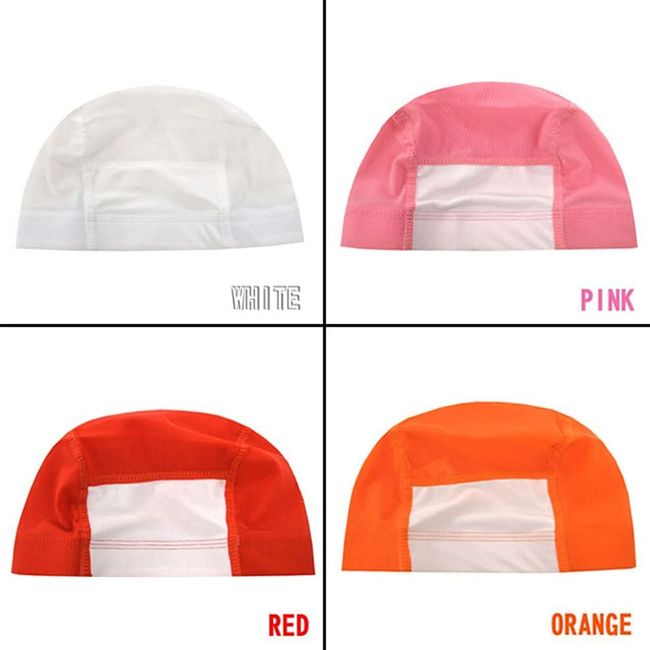 Swimming Cap, Pool Cap, Space to Write Name, For Kids and Adults, (Pink, LL).