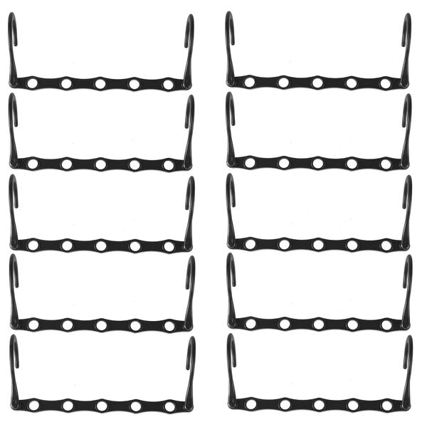 Rainberg 12pcs Magic Clothes Hangers Space Savers, Coat Hangers Space Saving, Wardrobe Space Saver Hangers. (Pack of 12, Black)