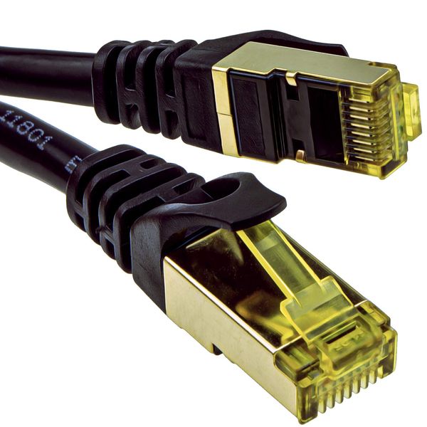kenable CAT7 600Mhz 10Gig F/FTP Shielded RJ45 Network Ethernet Cable 2m Black