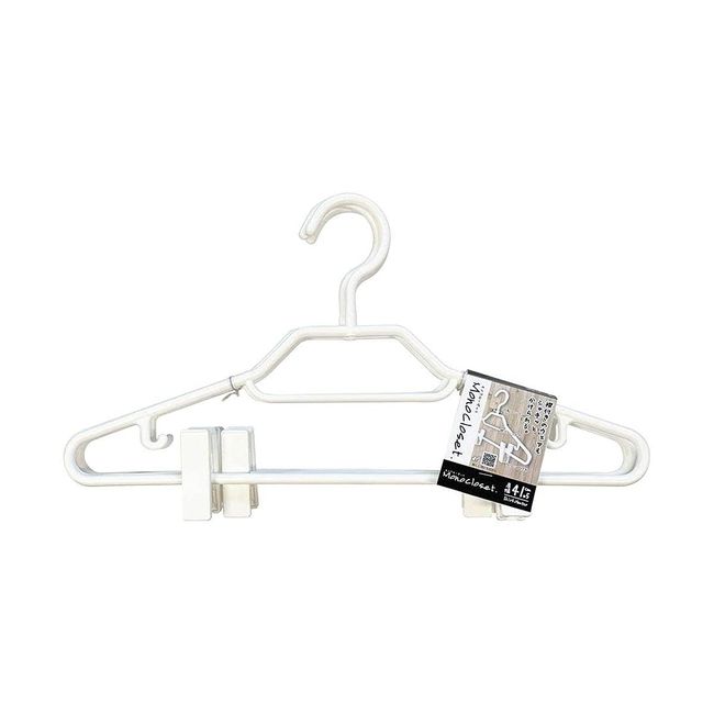 Shinkohanger Monoclosette Shirt Hanger Clips, Set of 3, 16.3 inches (41.5 cm), Skirt Clip, Camisole Hanging, Swivel Hook, Connecting Hook, Scarf Hook, White