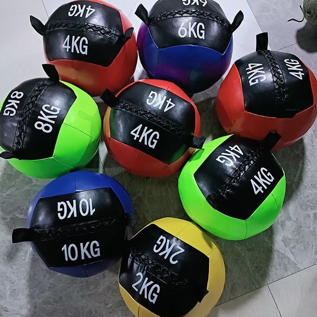 Wall Medicine Ball Fitness Throwing Core Training Slams Power Strength Exercise Home Gym Workout Can Load 2 -15kg Freely Empty