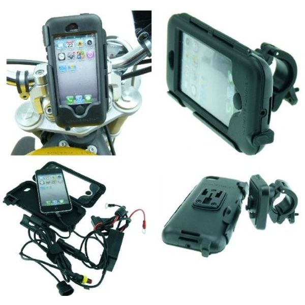 BuyBits Easy Fit iPhone 5 Waterproof Motorcycle Powered Mount Kit (sku 16216)