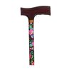 DMI Lightweight Aluminum Walking Cane with Derby-Top Handle, Floral