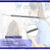 6 Dental Explorer Double Ended Probes 17A/23 for Professional Teeth Cleaning Calculus Plaque & Tartar Remover - Made of Stainless Steel for Oral Care with Knurled Handle, Double Ended Pick
