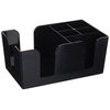 Winco BC-6 Bar Caddy with 6 Compartments,Black,Medium