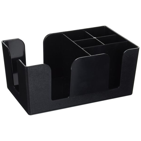 Winco BC-6 Bar Caddy with 6 Compartments,Black,Medium