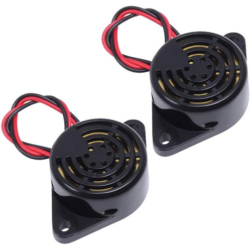DONGKER 2pcs Summer Alarm Electronic Beep Buzzer DC 3V 12V 24V Active Piezo Buzzer 100dB Sound Alarm Ringer Continuous Tone