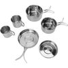 6-piece Stainless Steel Standard Camping Cookware