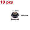 Antrader M6 Star Knob Clamping Handle Nut,10Pcs Thru Hole Star Knobs Nuts Screw Knurled Clamping Nut Knob Black Plastic Handle Clamping Knobs