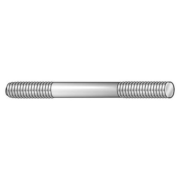 Te-Co, 40307, Dbl Thd Stud, 1/4-20x4 1/2 OAL, PK2