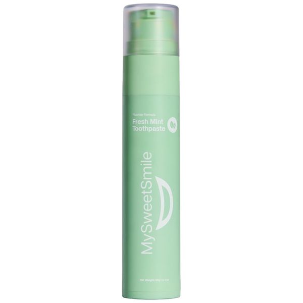 MySweetSmile Fresh Mint Toothpaste - Advanced Fluoride Formula - Deep Cleaning - Cavity Protection - Refreshing Mint Flavour - 60g
