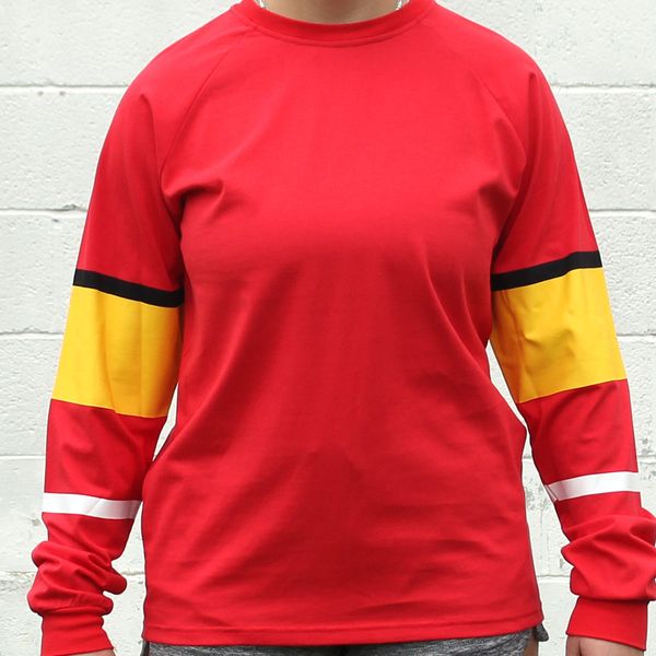 Maryland Stripes (Red) / Long Sleeve Shirt - X-Small / Red