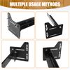 2Pcs Queen Bed Modification Plate, Headboard Attachment Kit, Heavy Duty Bed Modification Plate, Headboard Attachment Bracket with Hardware (Black, Headboard Brackets)