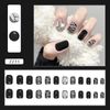Lwenjing Nail Tip, False Nail Tip, 3D Nail Tip, Handmade Nail Tip, Wedding Nail Tip, Cute, Short Nail Tip, Popular, Japanese Style, Bride Nails, Shiny, False Nails, Pack of 24 (S12)